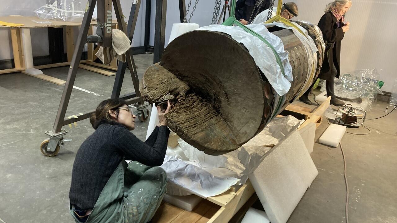 Before returning to Côte d'Ivoire, the restoration of the talking drum